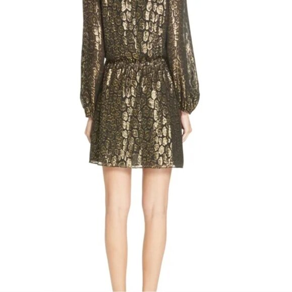 A.L.C Elsa Marina Leopard Fil Coupé Dress - Picture 4 of 4